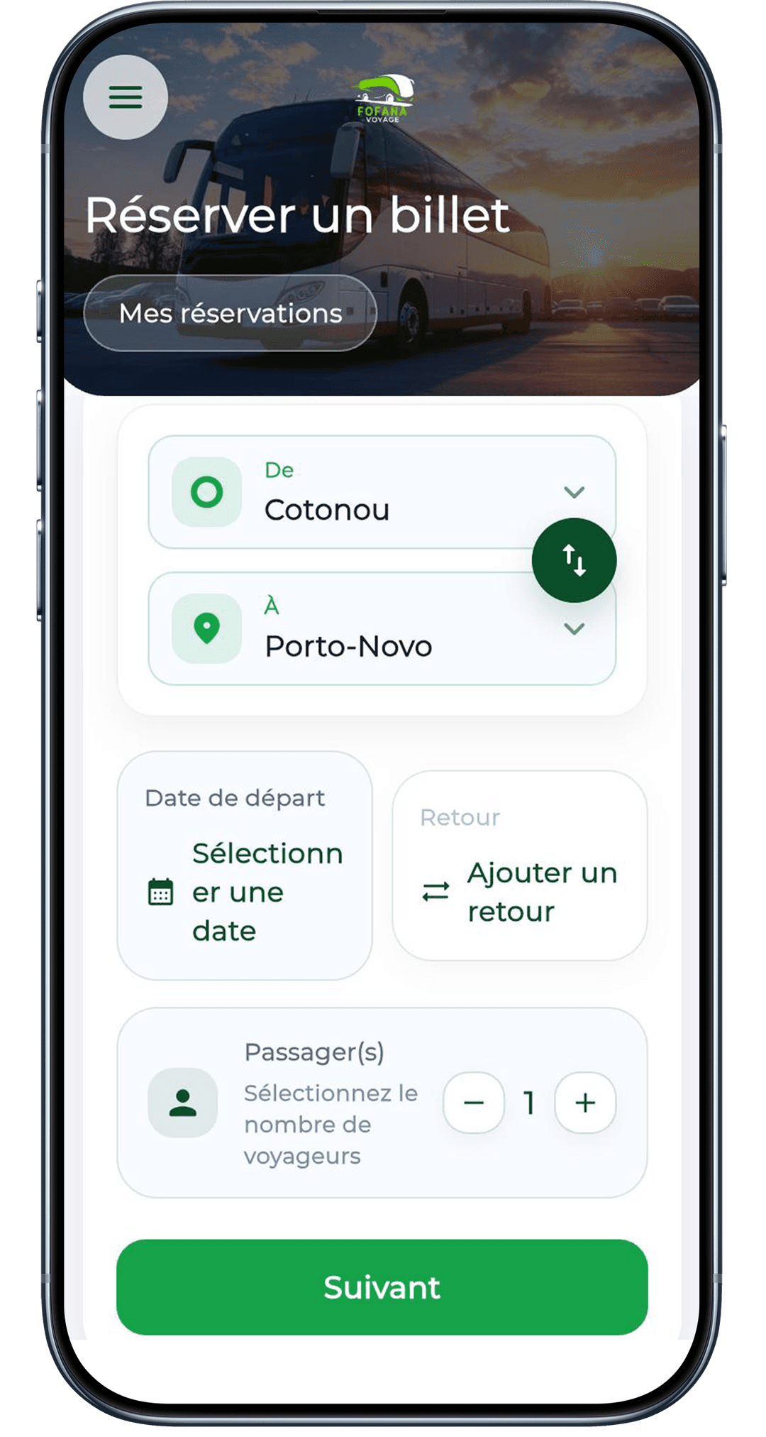 Comment réserver votre siège en ligne